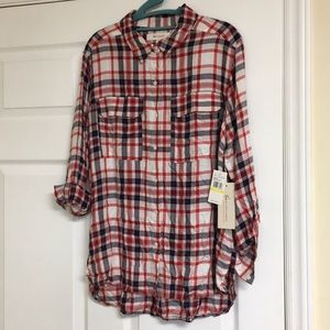 Two by Vince Camuto Button Down w/Roll Up Sleeves